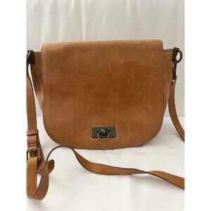 Frye Cognac Color Leather Saddle Bag